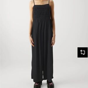 GAP smocked top flowy romper in black size Large Tall